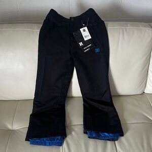 DC Black Snow Pants with Blue Inner Lining